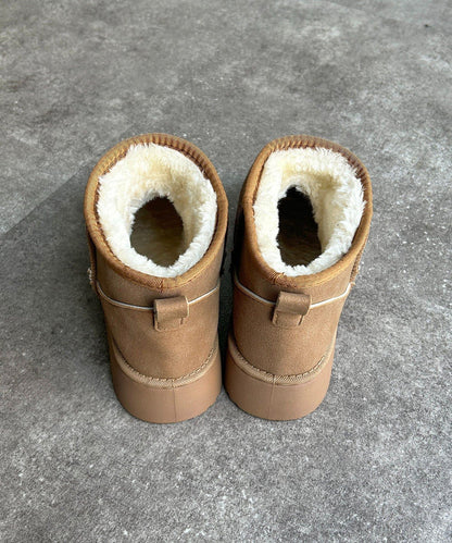 厚底羊毛靴