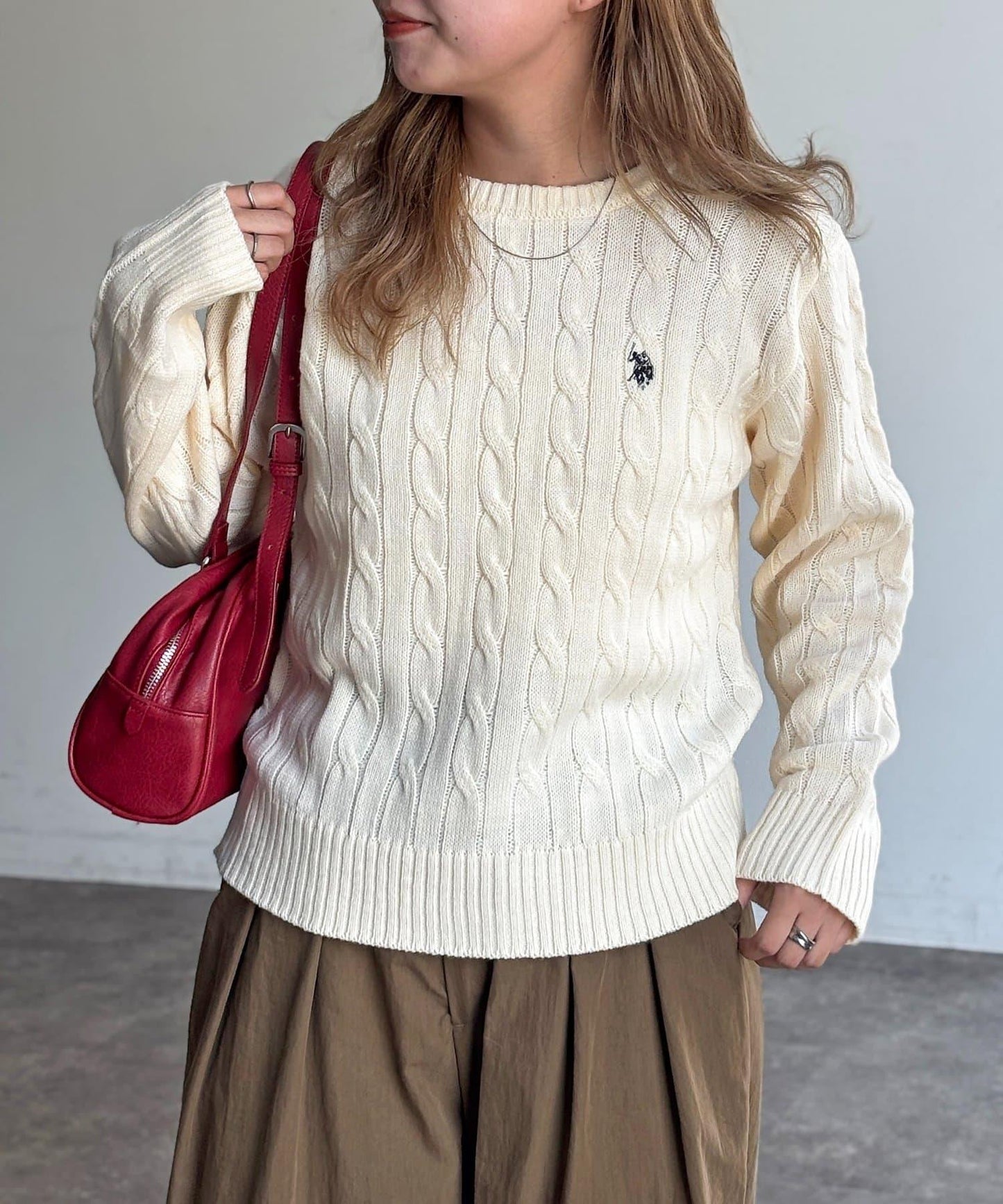 【U.S. POLO ASSN.】麻花針織衫