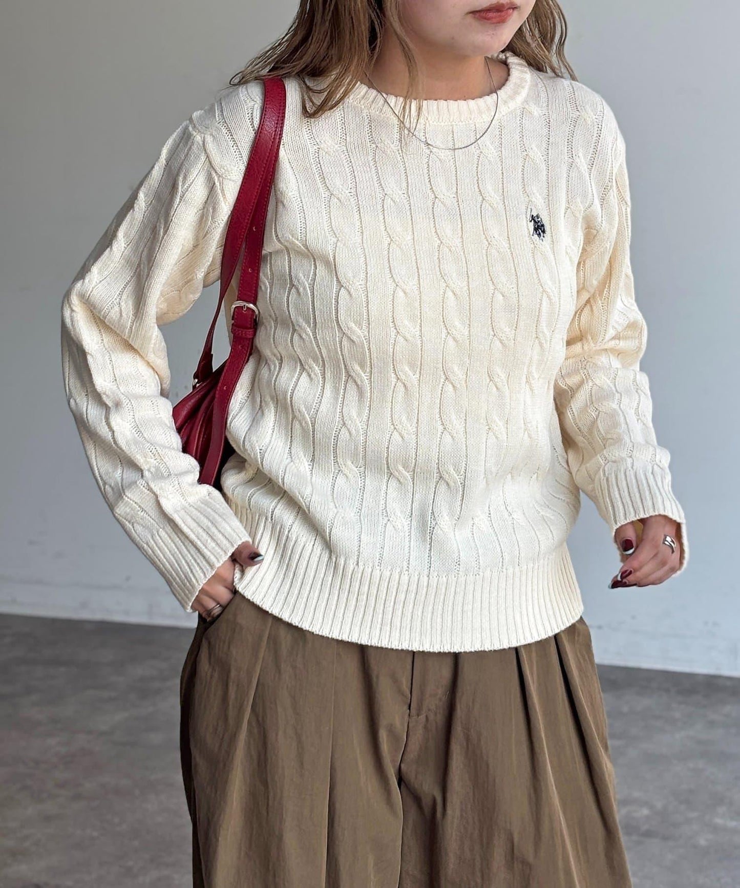 【U.S. POLO ASSN.】麻花針織衫
