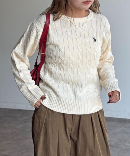 【U.S. POLO ASSN.】麻花針織衫
