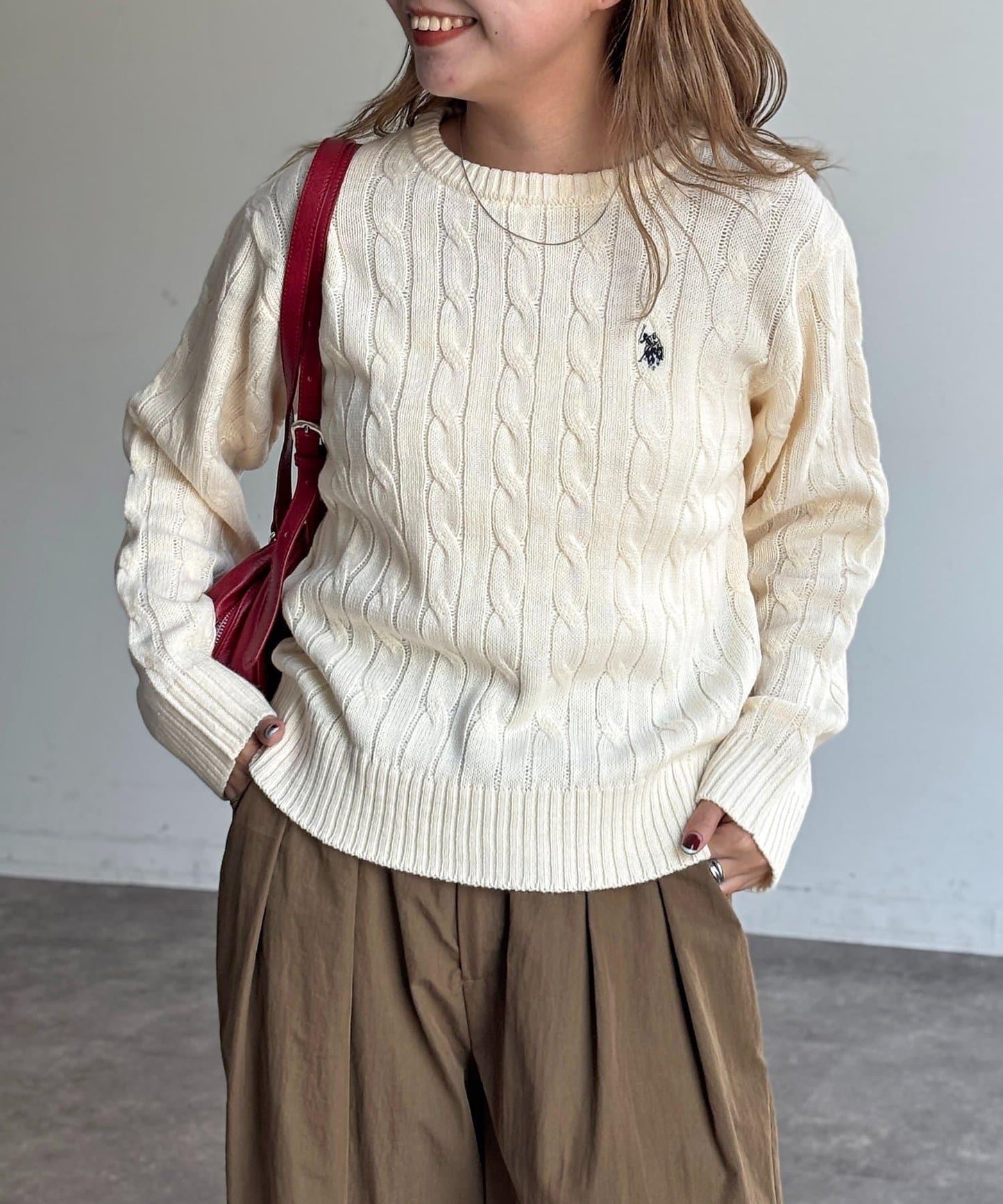 【U.S. POLO ASSN.】麻花針織衫