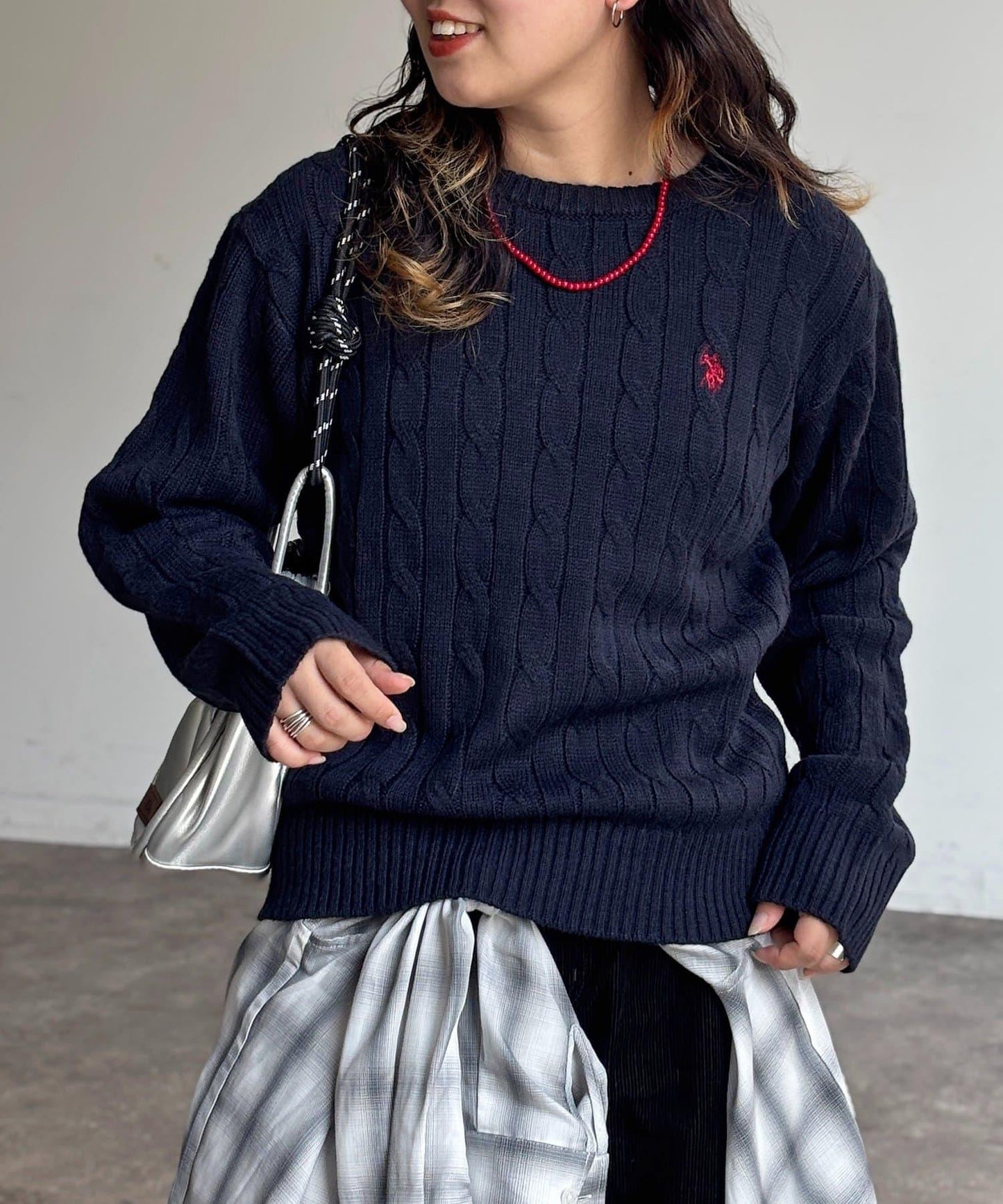 【U.S. POLO ASSN.】麻花針織衫