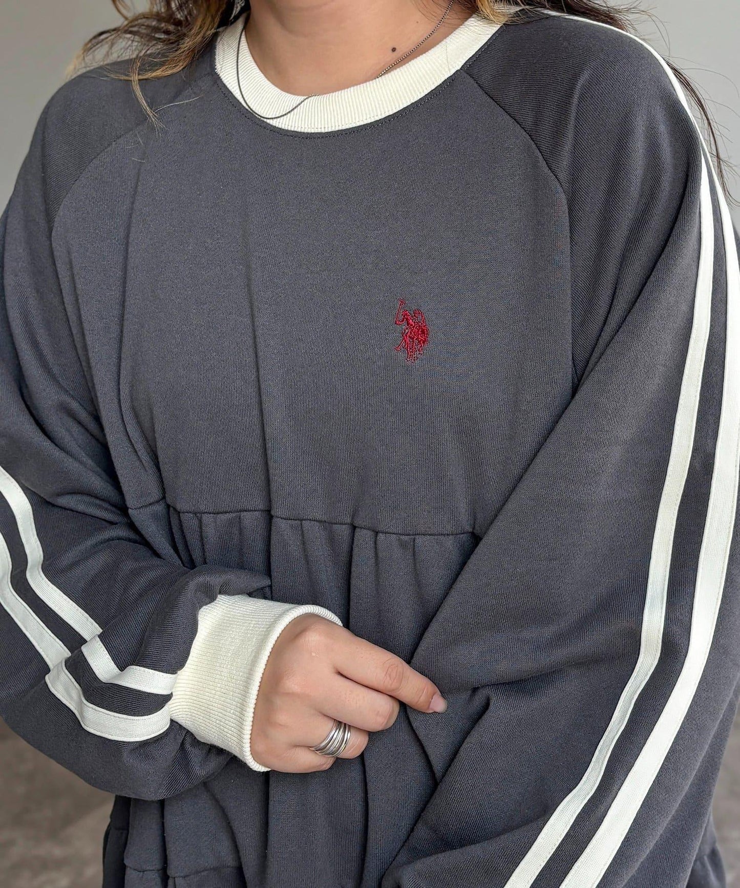 【U.S. POLO ASSN.】內毛層次連衣裙