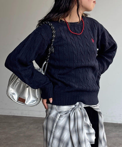 【U.S. POLO ASSN.】麻花針織衫