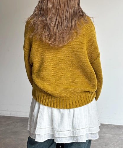 同色系花卉提花針織衫