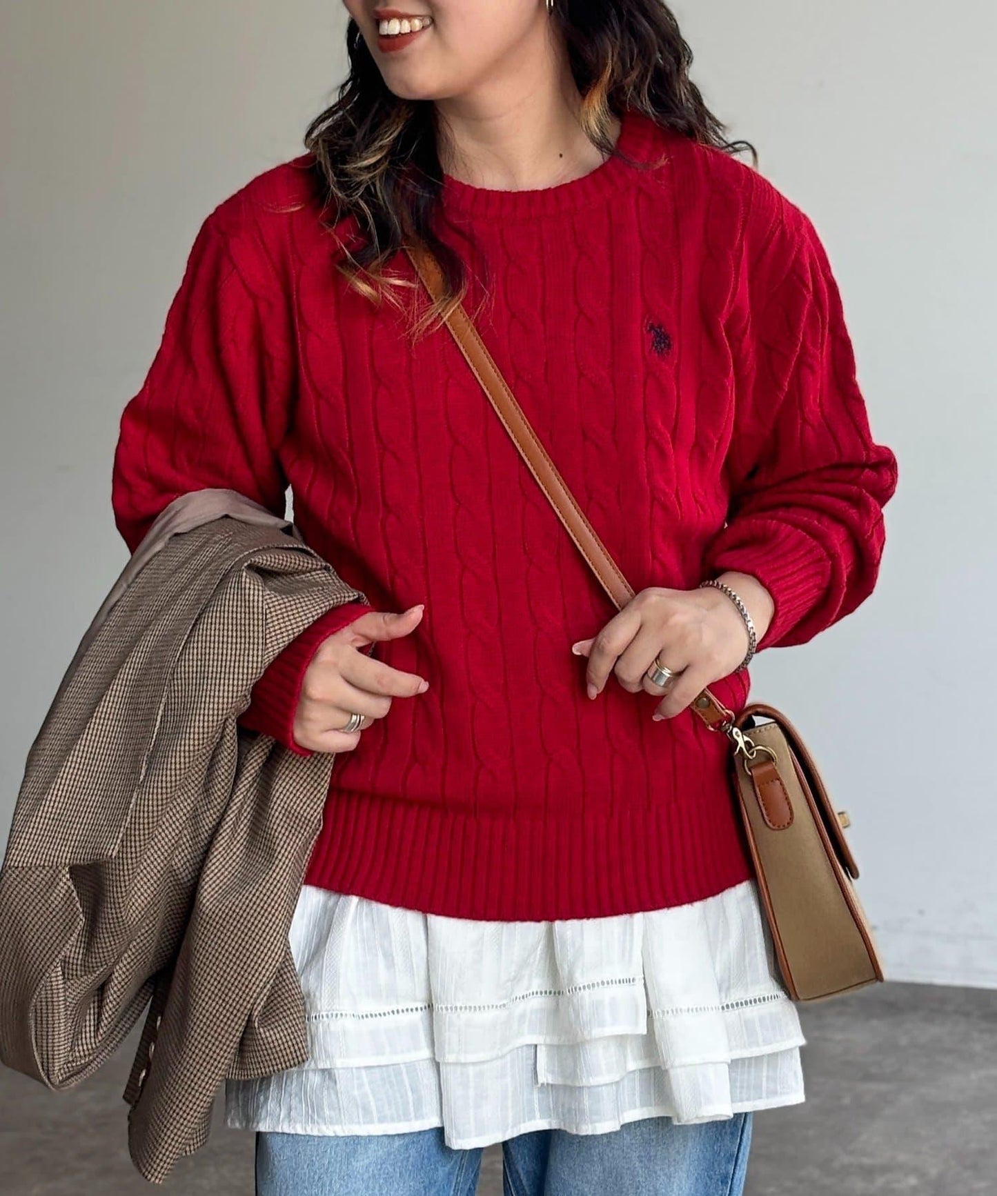 【U.S. POLO ASSN.】麻花針織衫