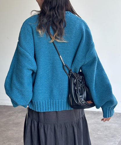 同色系花卉提花針織衫