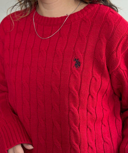 【U.S. POLO ASSN.】麻花針織衫