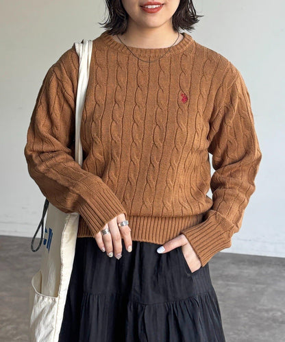 【U.S. POLO ASSN.】麻花針織衫