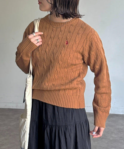 【U.S. POLO ASSN.】麻花針織衫