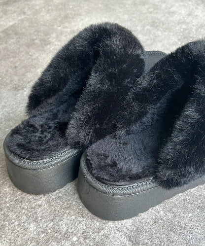厚底羊毛靴