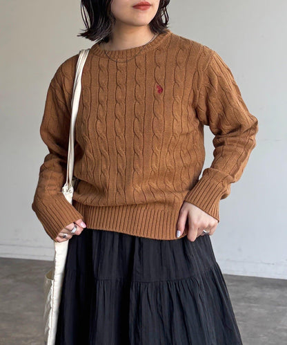 【U.S. POLO ASSN.】麻花針織衫