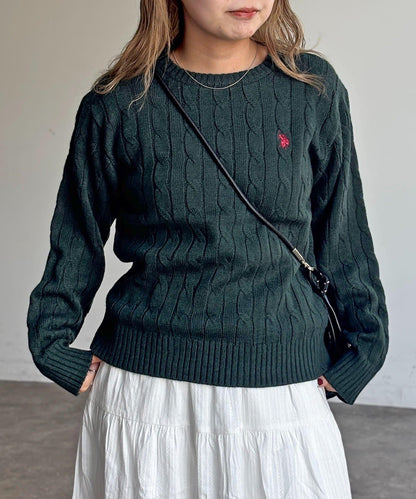【U.S. POLO ASSN.】麻花針織衫
