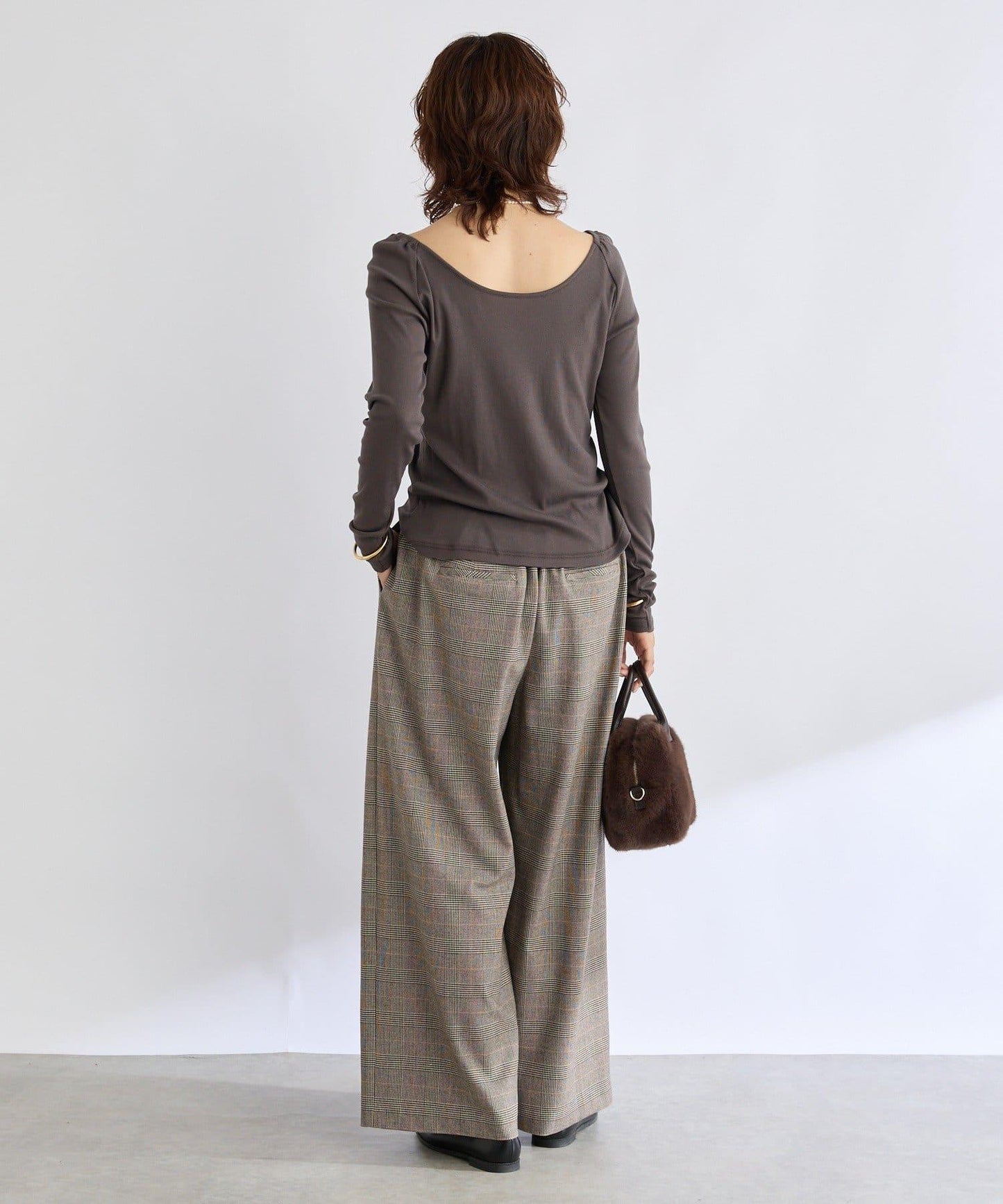 【顯瘦款】保暖打褶寬腿西裝褲/預計10月下旬發貨