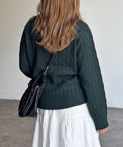 【U.S. POLO ASSN.】麻花針織衫