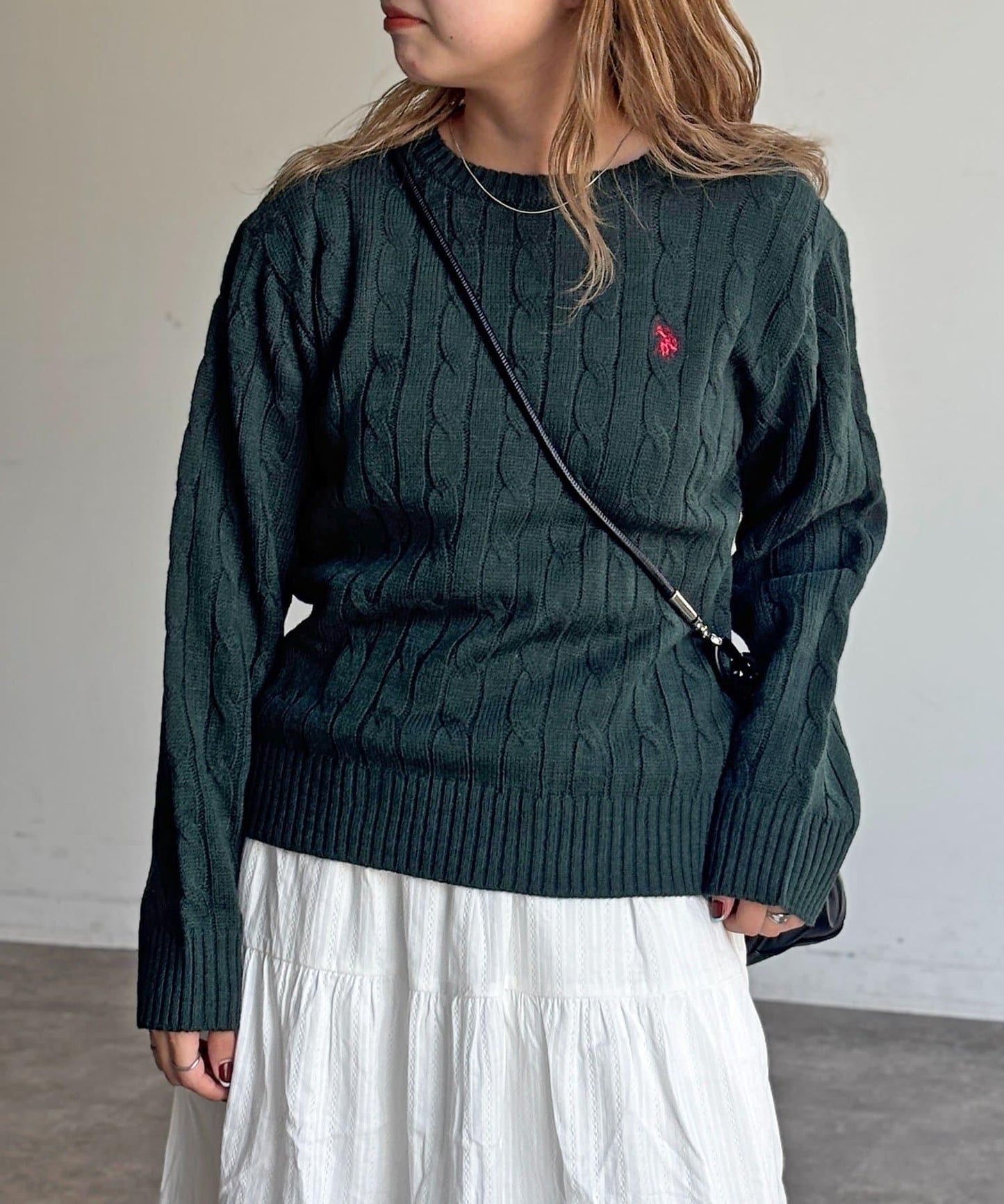 【U.S. POLO ASSN.】麻花針織衫