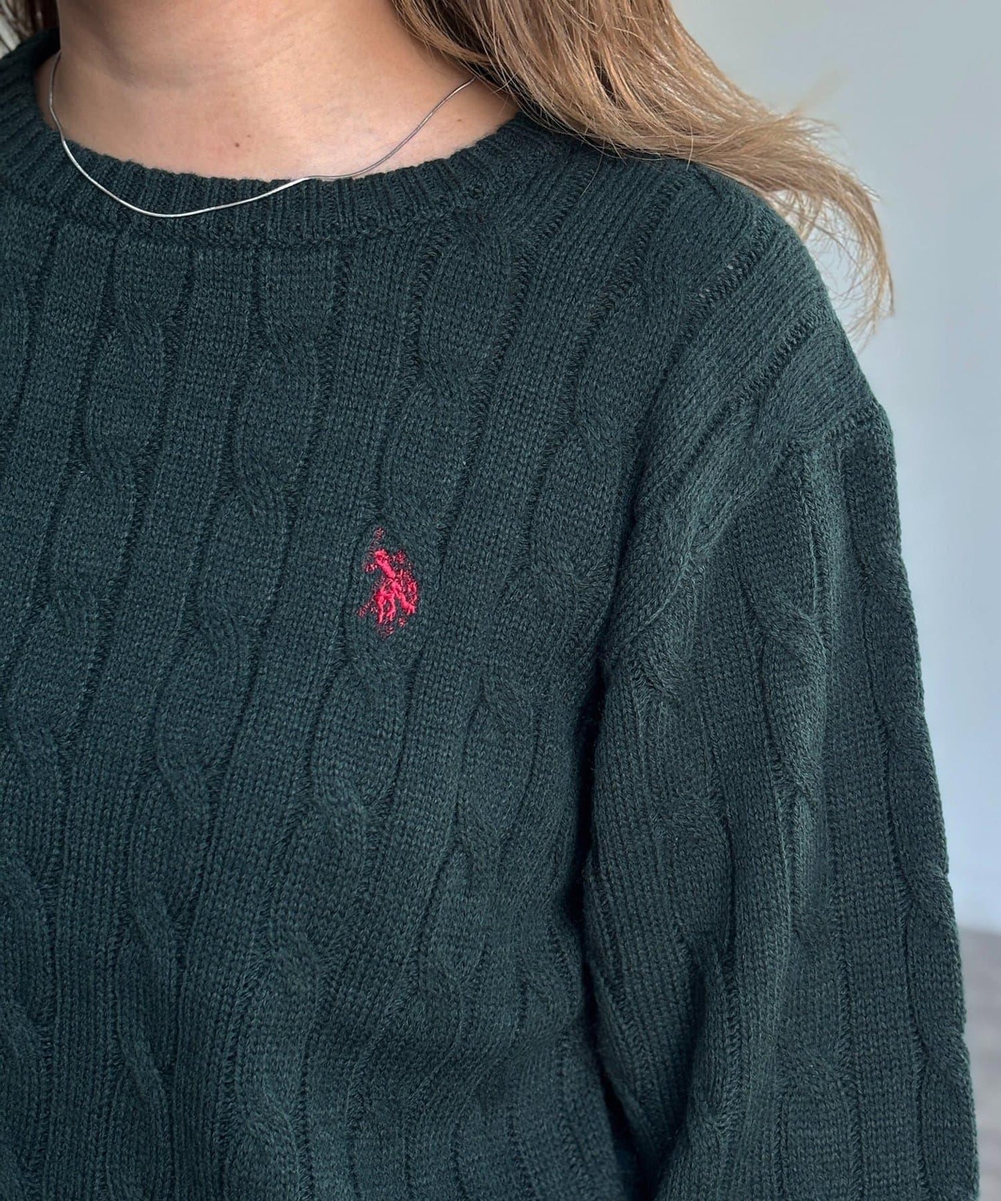 【U.S. POLO ASSN.】麻花針織衫