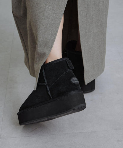 EMU 微羊毛厚底靴