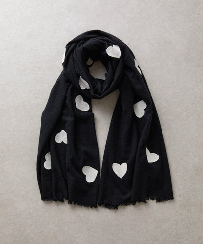 《CITRUS》愛心刺繡圍巾