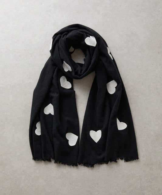 《CITRUS》愛心刺繡圍巾