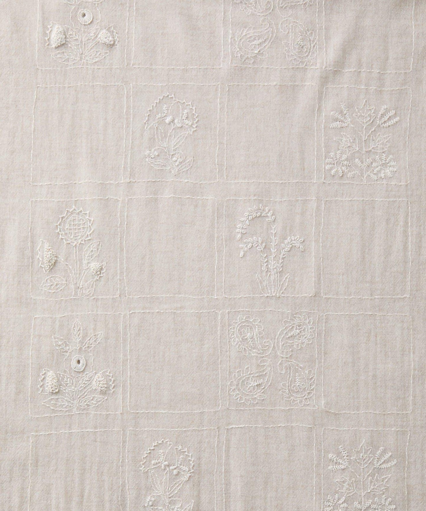 《CITRUS》刺繡流蘇圍巾