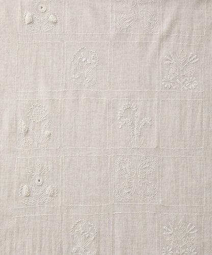 《CITRUS》刺繡流蘇圍巾