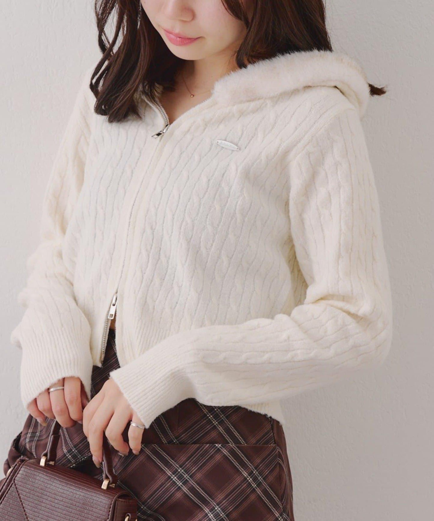 連帽毛絨拉鍊衛衣