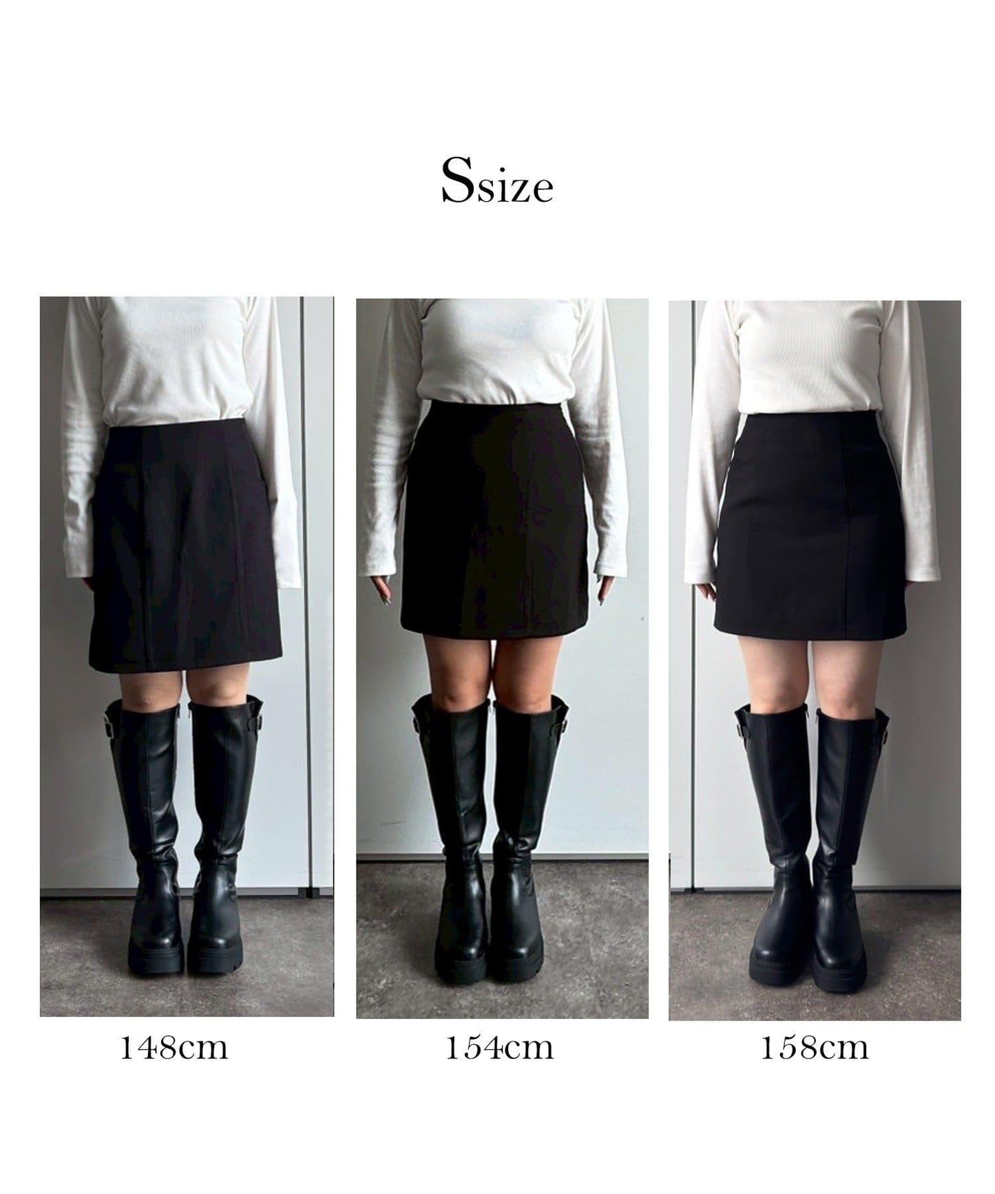 雙層斜紋臺形迷你裙