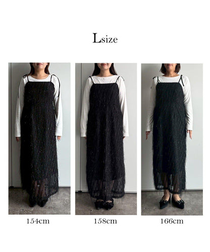 亮片流蘇吊帶連衣裙