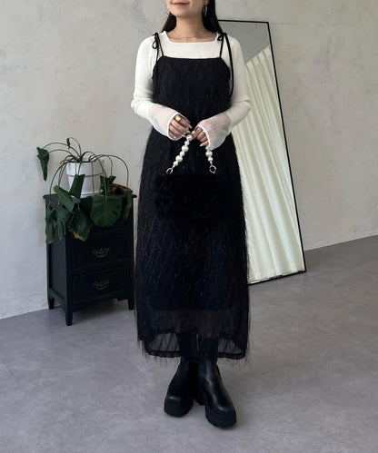 亮片流蘇吊帶連衣裙