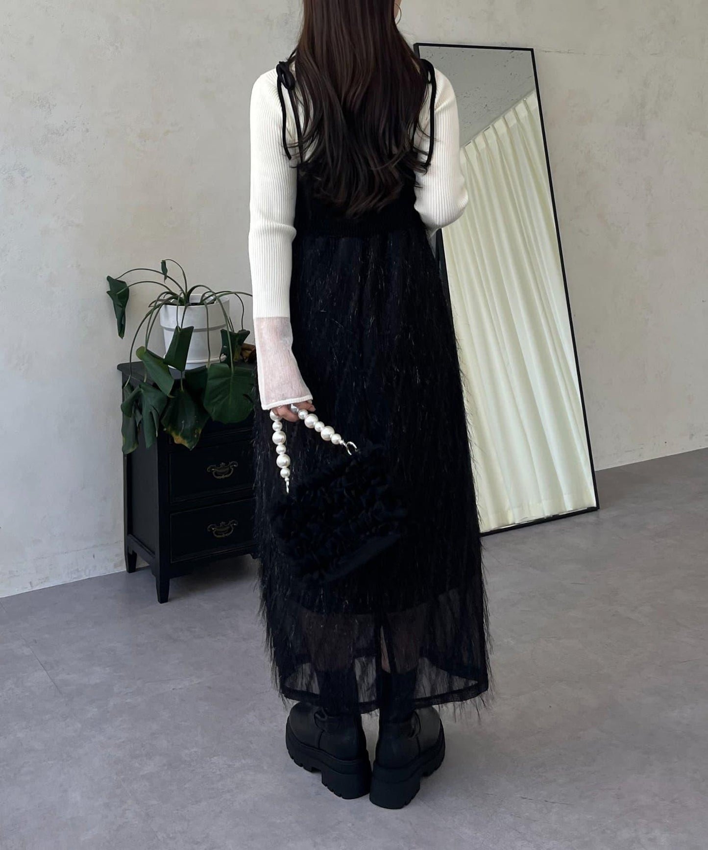 亮片流蘇吊帶連衣裙