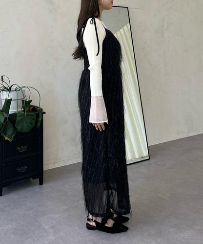 亮片流蘇吊帶連衣裙