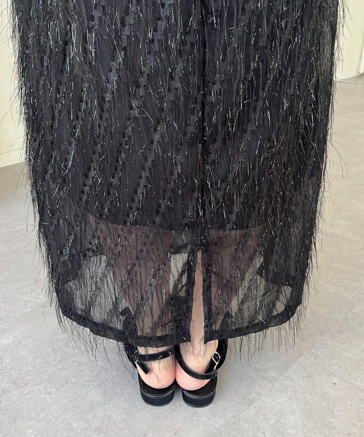 亮片流蘇吊帶連衣裙