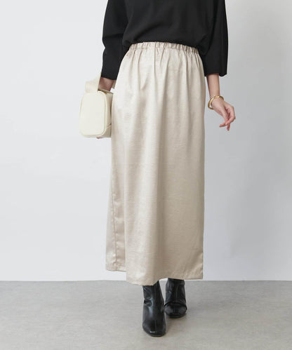 優雅風格亮麵皮革修身半身裙