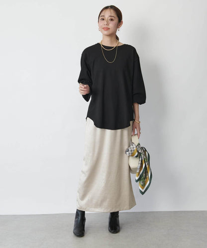 優雅風格亮麵皮革修身半身裙