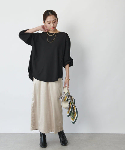 優雅風格亮麵皮革修身半身裙