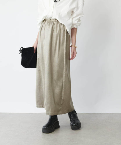 優雅風格亮麵皮革修身半身裙