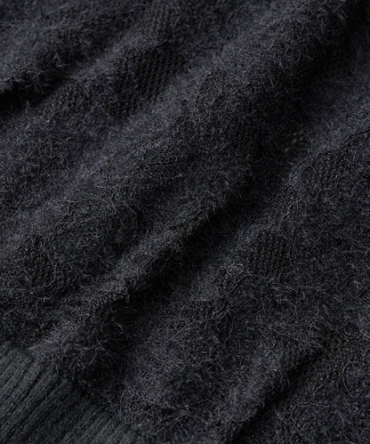 高雅透視感磨毛蕾絲套頭衫