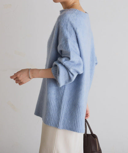 【臀部遮蓋◎】輕盈深V針織衫