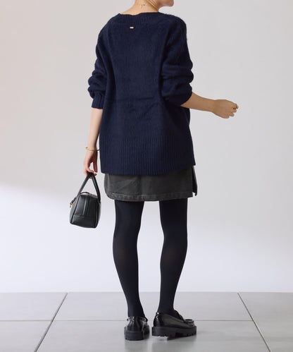 【臀部遮蓋◎】輕盈深V針織衫