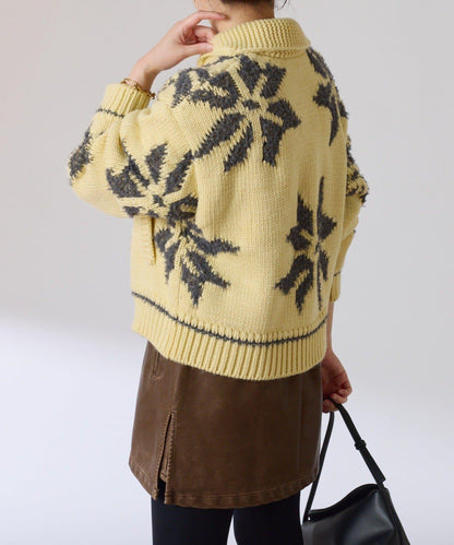 大圖案考究開衫