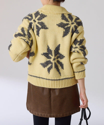 大圖案考究開衫