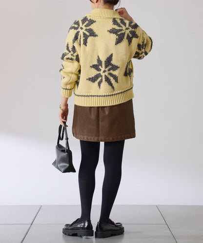 大圖案考究開衫