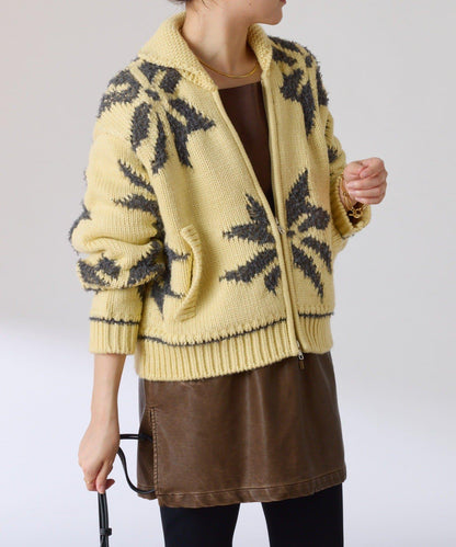 大圖案考究開衫