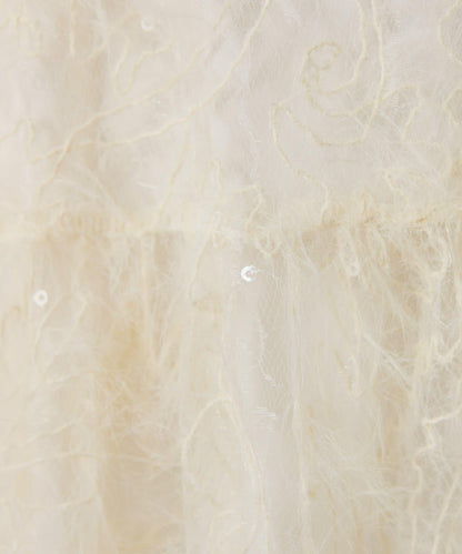 薄紗褶皺連衣裙