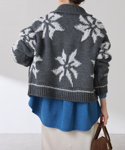 大圖案考究開衫