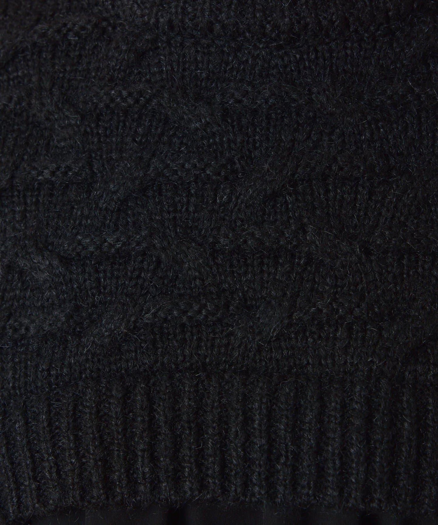 【一件穿出時尚感】拼接編織花紋針織衫