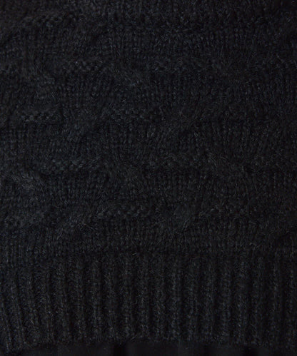 【一件穿出時尚感】拼接編織花紋針織衫