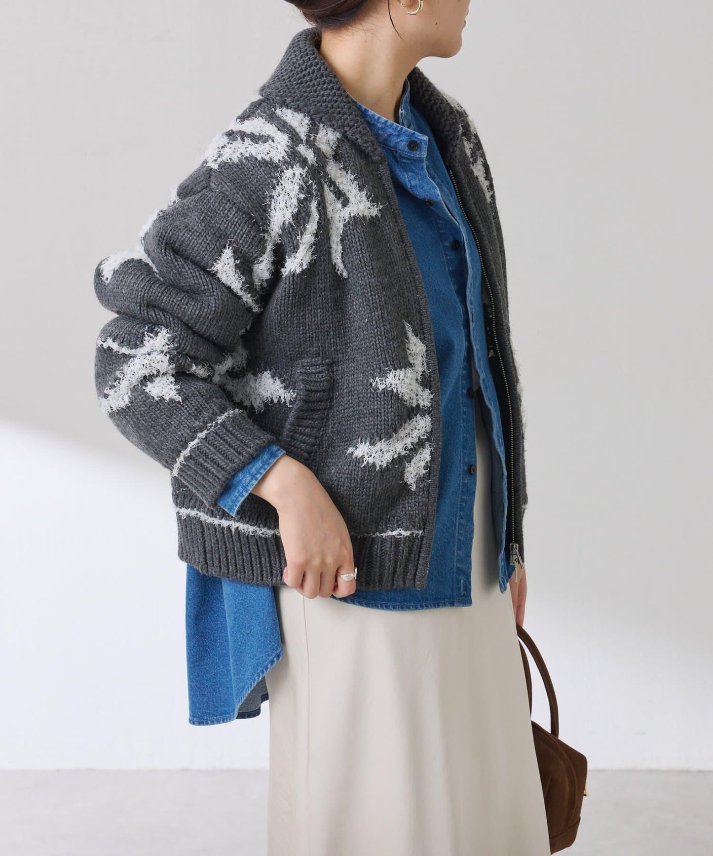 大圖案考究開衫