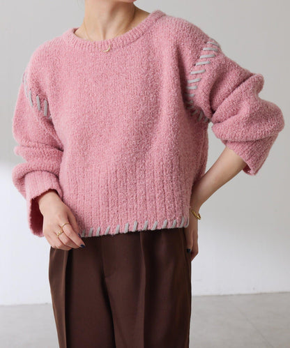 【柔軟觸感】圈圈設計針織衫